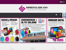 Tablet Screenshot of imprentaedicano.com